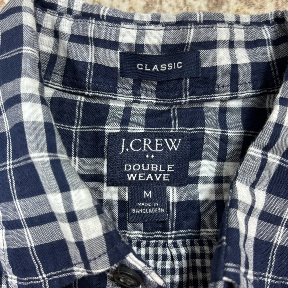 JCrew Classic Double Weave‎ Plaid Button Down Size M